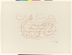 Mermaid, Study for “I wish to drag my pain the length of France”