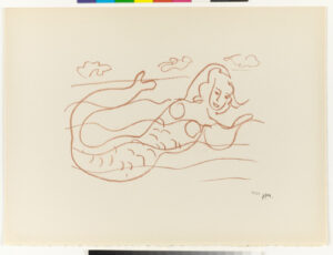 Mermaid, Study for “I wish to drag my pain the length of France”