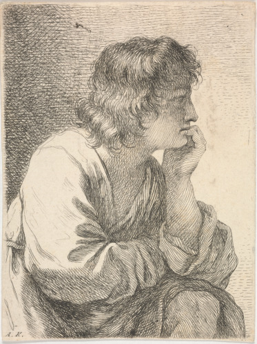 Young Man Leaning on His Hand - Image 1
