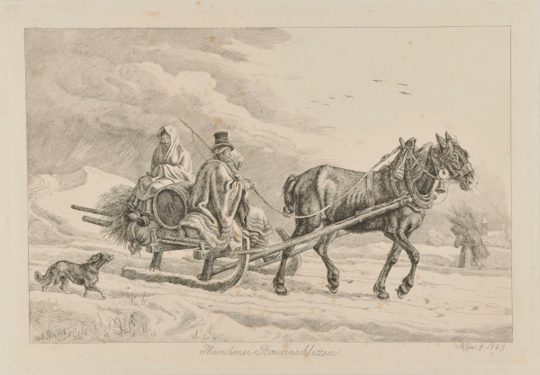 Sledding in Munich (Müchener bauernschlitten)