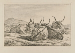 Landscape with Four Oxen