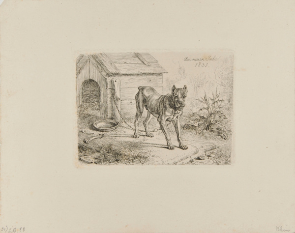 The Chained Dog at New Year’s (Der Kettenhund zu Neujahr), New Year’s Card for 1831