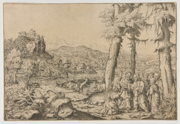 THE CANAEAN WOMAN PRAYING TO CHRIST TO SAVE HER DAUGHTER FROM THE DEVIL