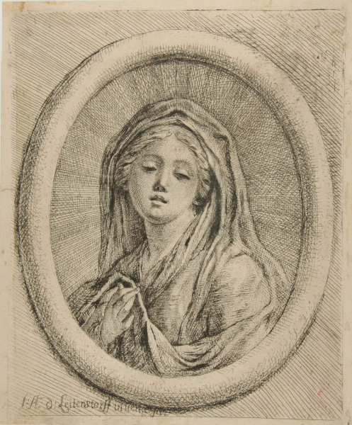 VIRGIN MARY IN AN OVAL
