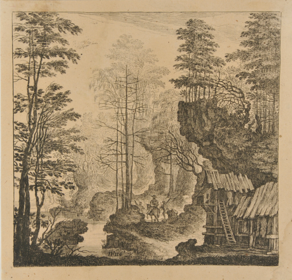 Rocky Landscape with Three Men, One on Horseback - Image 2