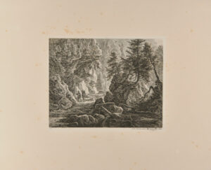 Two Tyroleans Walking Along a Path in a Ravine