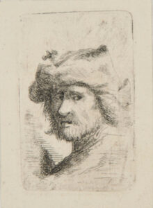 Head of a Man with Short Beard, Wearing a Cap