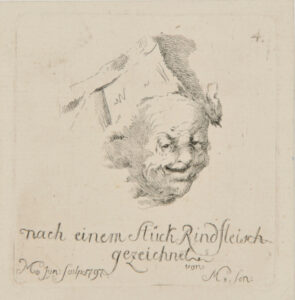 Nach einen stuck rindfleisch gezeichnet