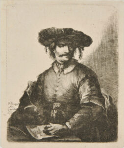 Portrait of an Artist Holding a Drawing