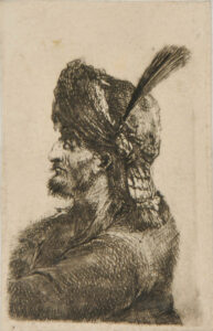 Bust of a Man Wearing a Turban, Facing Left