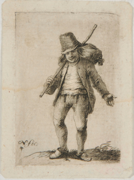 PEASANT WITH A BUNDLE OVER HIS SHOULDER