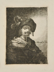 Bust of a Man in a Cloak with Feather in His Hat