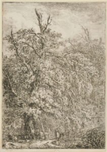 Landscape with Man and Woman by a Pool in Foreground