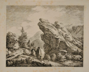 Swiss Landscape with Rugged Rocks