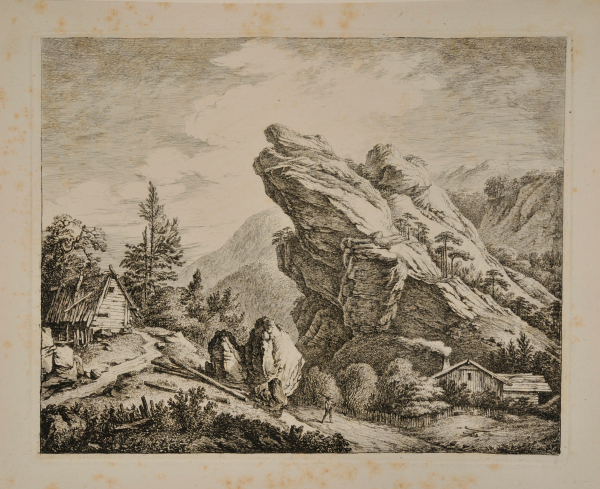 Swiss Landscape with Rugged Rocks - Image 1