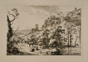 Landscape with Cattle, and Ruins of Castle