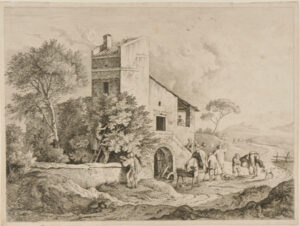 Peasants Outside an Italian Farm House