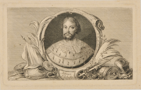 Opening vignette for the Life of the Elector (called “Achilles”) of Brandenburg