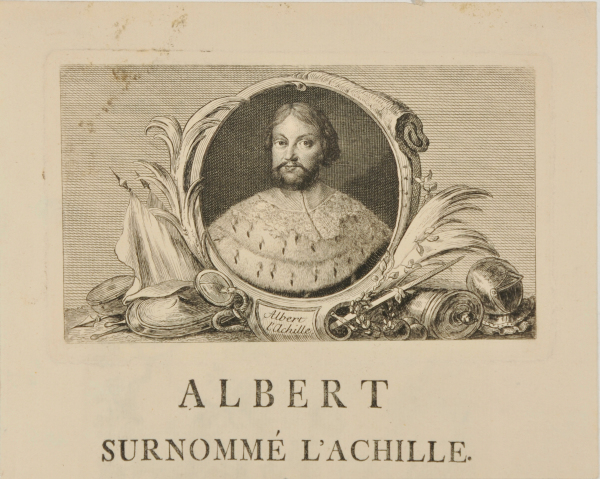 Opening vignette for the Life of the Elector (called “Achilles”) of Brandenburg