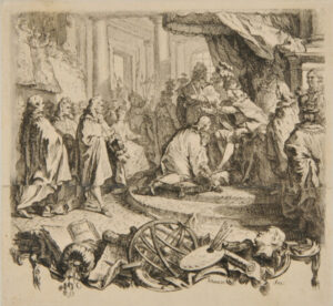 Scene, with Man Having Garland Placed Over His Head