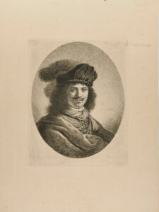 Young Man Wearing Cap with Feathers