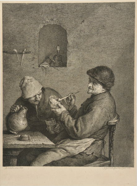 Two Dutch Peasants Drinking