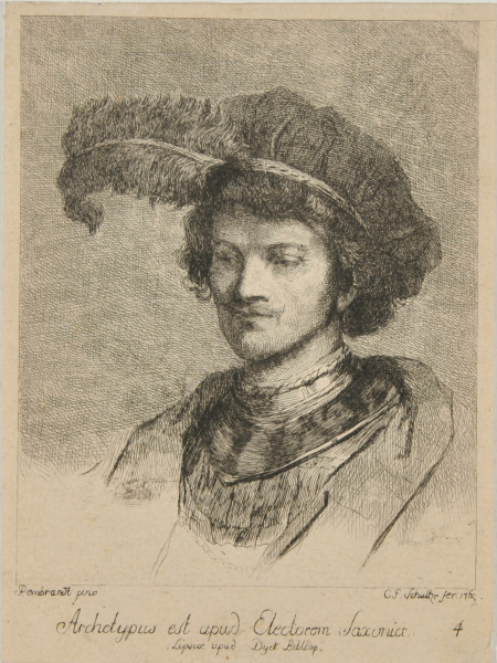 Young Warrior, Wearing Cap with Feather