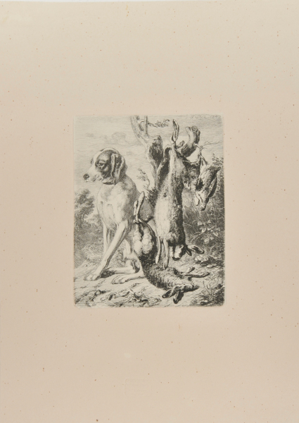 HUNTING DOG WITH GAME