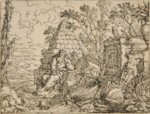 Landscape with Man Seated Among Ruins
