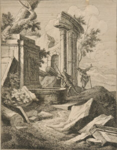 Ruins of a Temple, with Two Male Figures