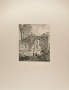 Old Gate with Two Wooden Huts (Ruins of Henneberg Castle)