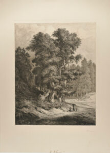 A Faggot Gatherer with Her Two Children at the Entrance to a Forest