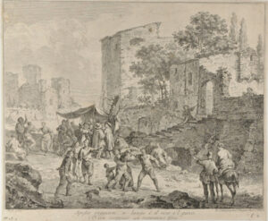 Landscape, with Two Men Quarreling in Foreground