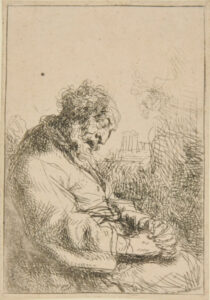 Old Man Asleep in His Chair