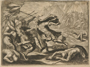 A Battle Scene, with Warrior Stabbing a Turk