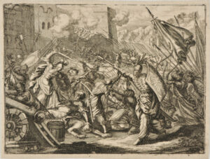 Soldiers Attacking a Fortified Town