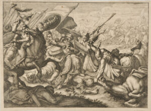 Battle Scene, Man on Horseback at Left