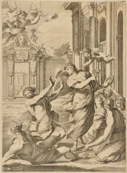 Flora Attended by the Seasons, Changing Limax and Bruchus into Animals