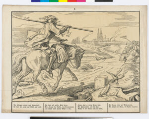 Death on Horseback Approaching a Town