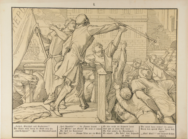 Death Hurling a Sword Marked ‘People’s Justice’ into the Crowds - Image 2