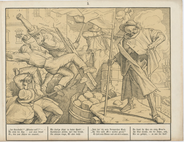 DEATH STANDING ON A BARRICADE