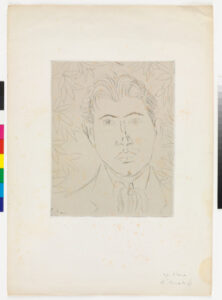 Head of a Man, Flowered Background