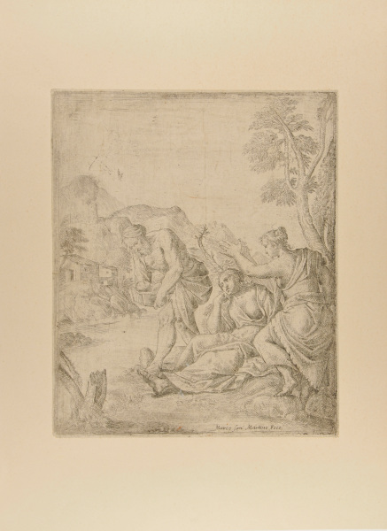 THE INFANT MOSES SET ADRIFT ON THE NILE