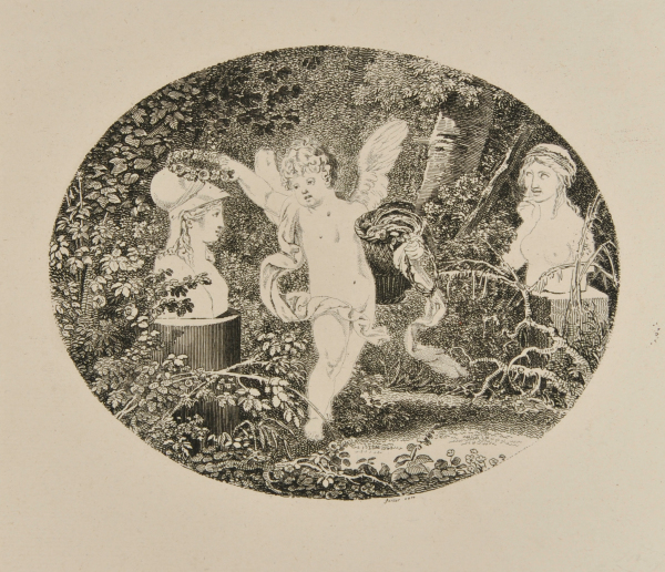 CUPID CROWNING BUST OF MINERVA