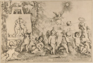 Allegorical Composition with a Number of Cupids, One Before an Easel