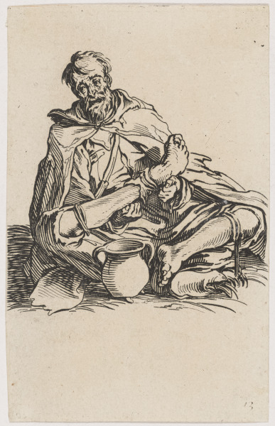 THE DEFORMED BEGGAR ON THE GROUND