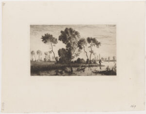 Landscape with Man Fishing