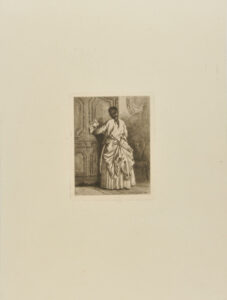 Woman Dusting a Cabinet