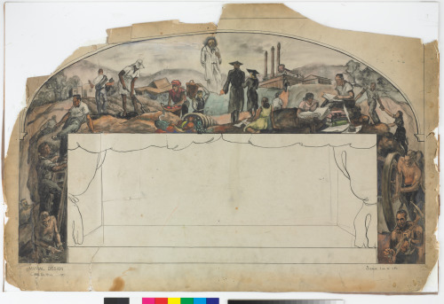 STUDY FOR A MURAL OR THEATER PROSCENIUM