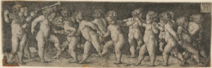 Fifteen Nude Children Dancing